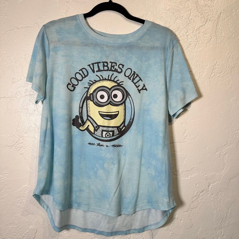 Minions Size XXXL Tie Dyed T-Shirt Screen Print Good Vibes Despicable Me Fan Tee